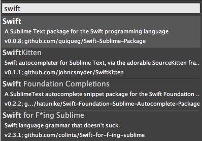 将 Sublime 打造成一个 Swift 编辑器