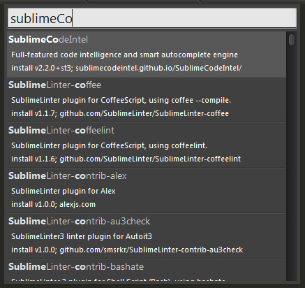 Sublime Text3下SublimeCodeIntel的使用方法